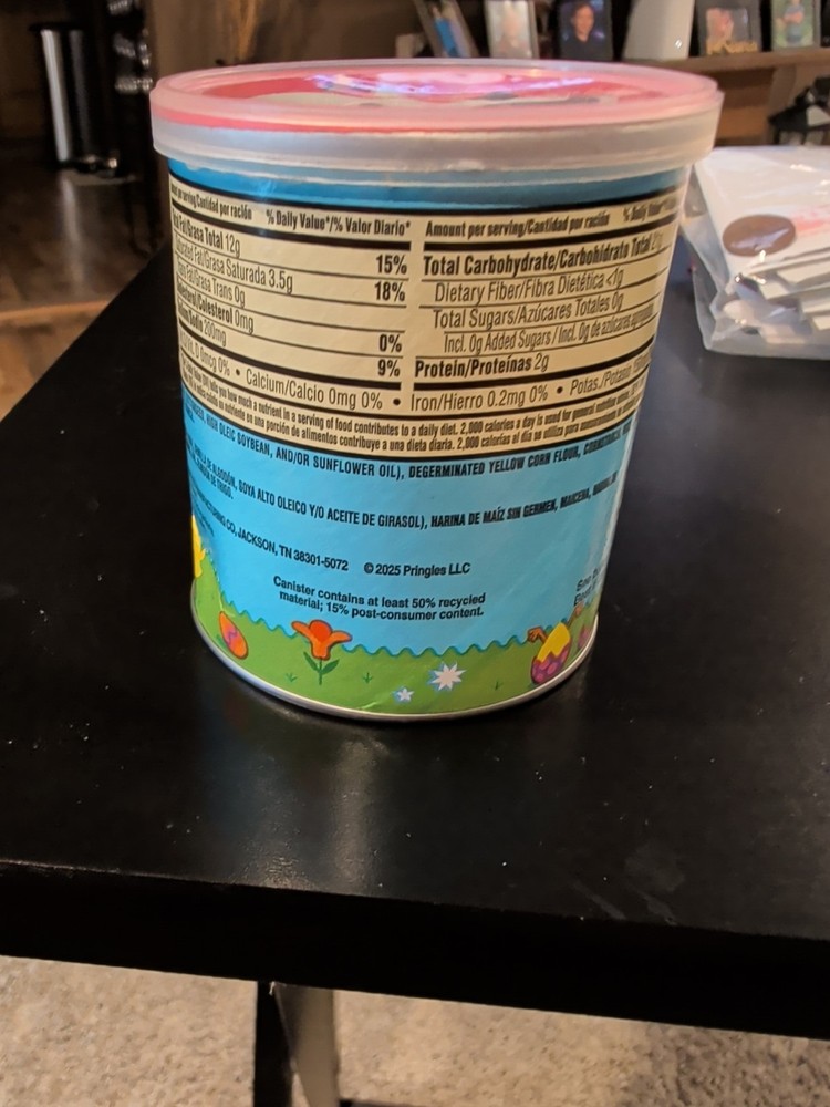Empty 1.3 Pringles Factory Sealed Can No Chips