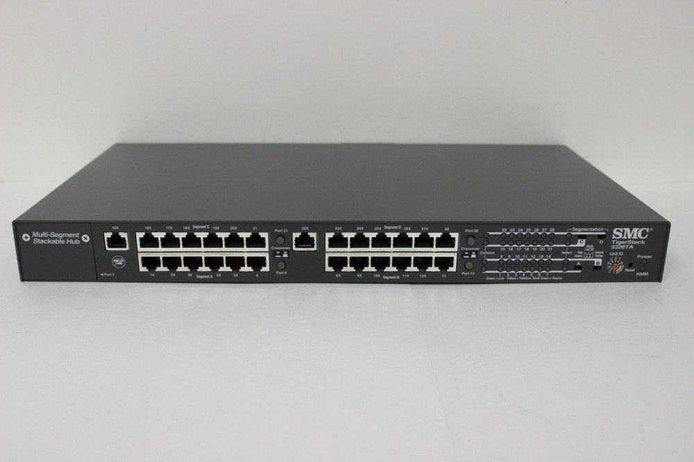 SMC SMC3326TA TIGERSTACK 3326TA MULTI-SEGMENT STACKABLE HUB 720.269 W/WARRANTY
