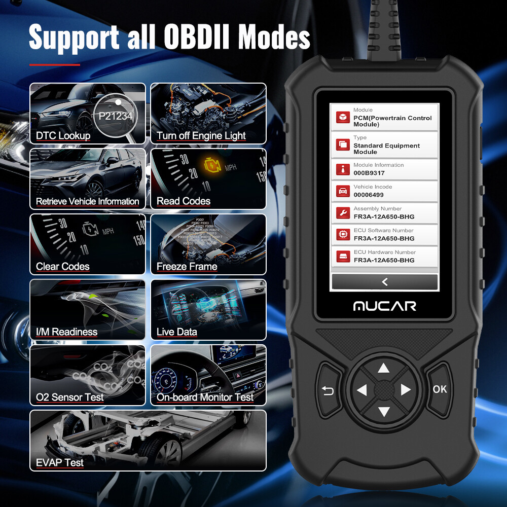 MUCAR OBD2 Code Reader Auto Diagnostic Scanner Car Diagnostic Tool Check Engine
