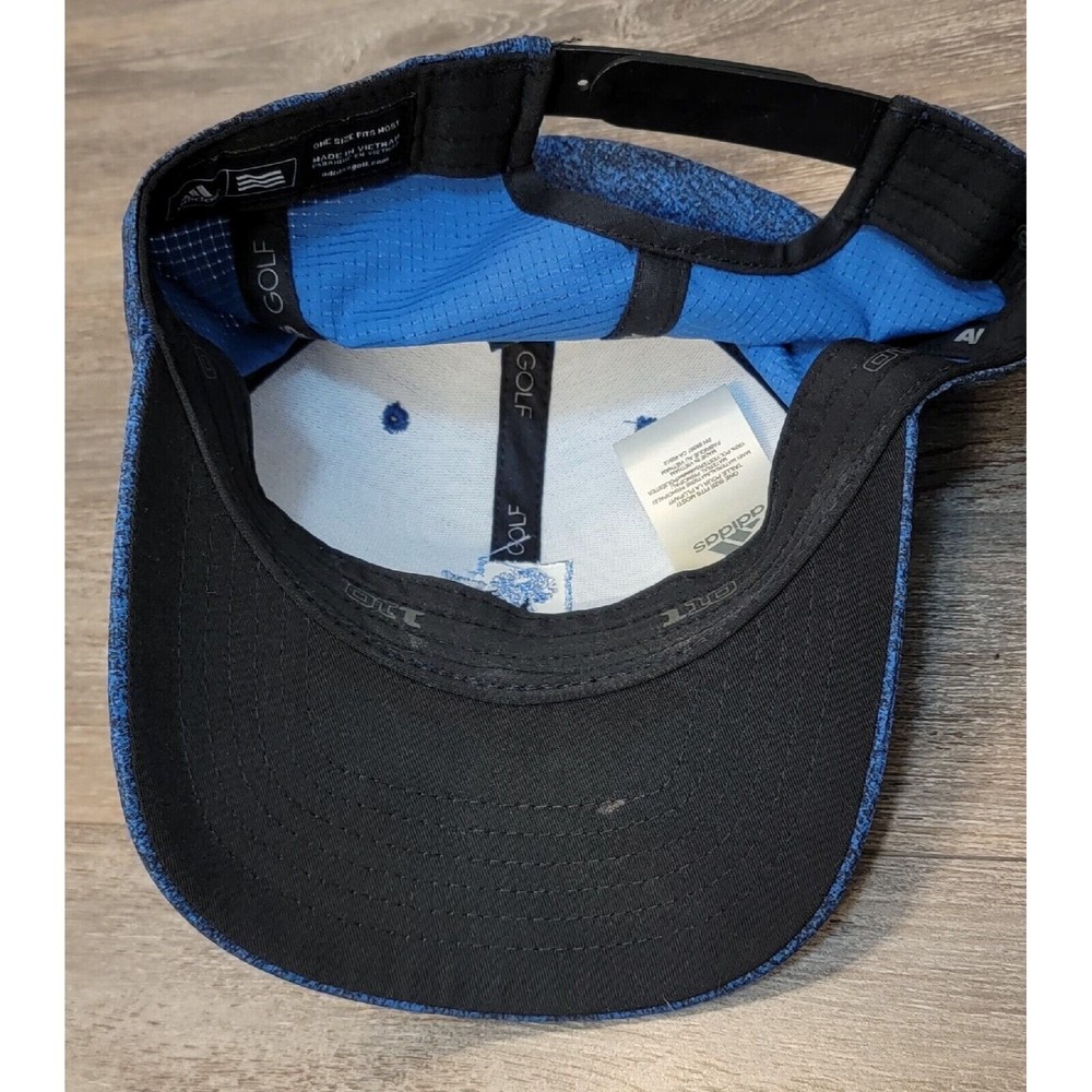Adidas Golf Blue Hat Cap Windmill Snap Back Adjustable Size Lightweight