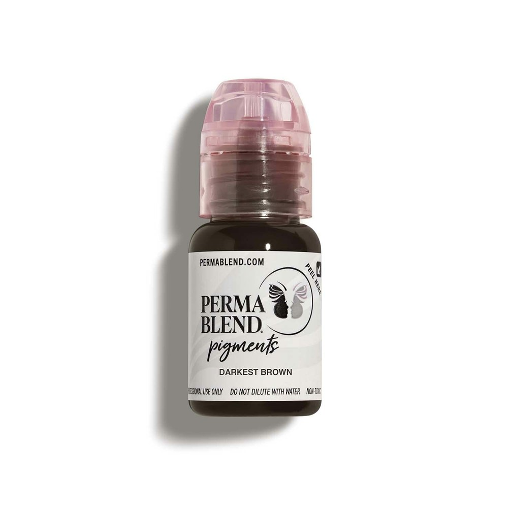 Perma Blend Permanent Makeup for Eyebrows & Eyeliner- Darkest Brown, 0.5 oz