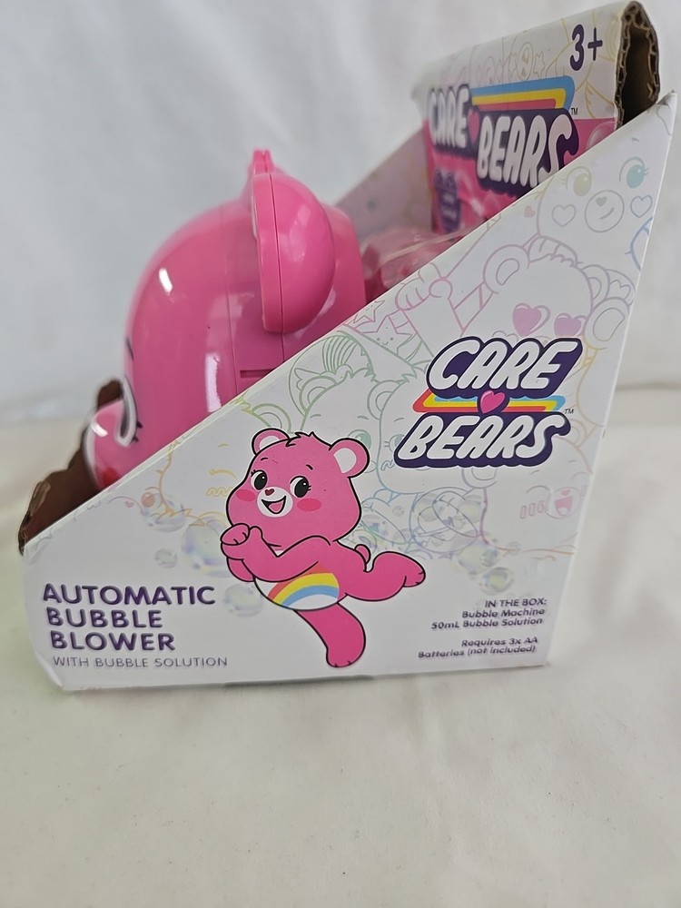 Care Bear Cheer Bear Automatic Bubble Blower W/ Solution Battery Operated Easter