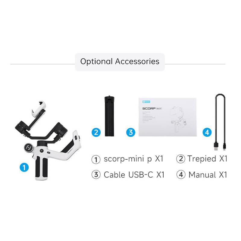 FeiyuTech SCORP Mini P 3-Axis Gimbal Stabilizer For Mobile Phone IOS Android