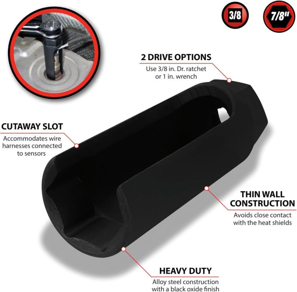 Performance Tool W84011 Thin Wall Oxygen Sensor Socket