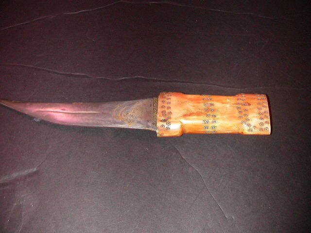 Old Turkish Dagger with Ram Horn Handle and Sheath
