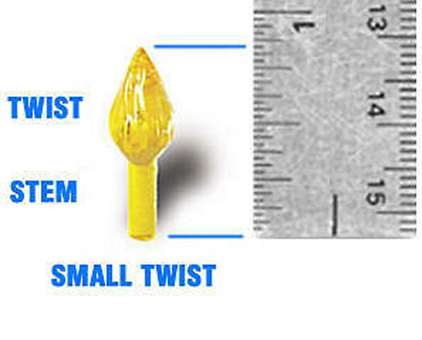 Ceramic Christmas Tree Lights GOLD Small Twists (50)