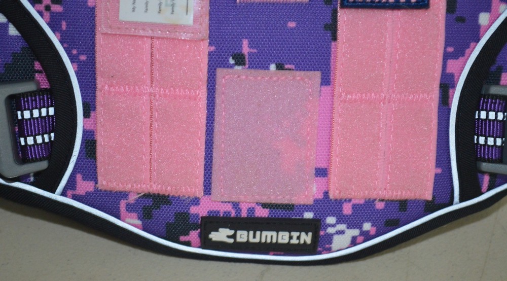 Bumbin Dog Harness Pink Purple Medium