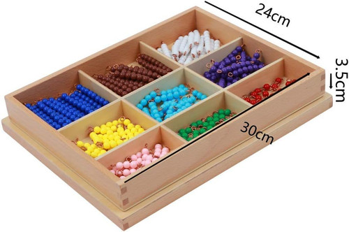 Adena Montessori Counting Beads Checker Board Math Games & Teaching...
