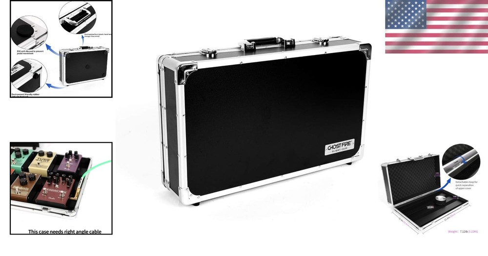 Lightweight Aluminum Pedal Board Case with Locking Latches