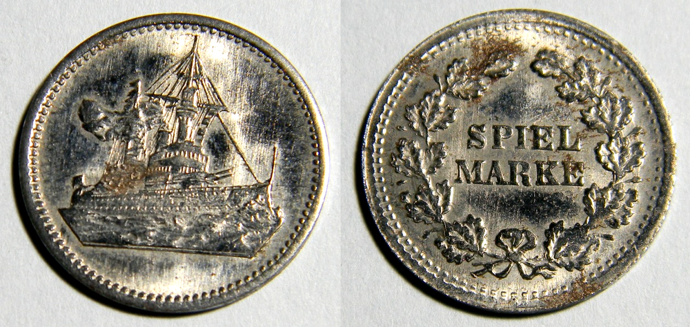Germany Spiel Marke Counter Token Ship (S-134)