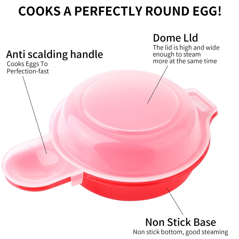 2 Pack Microwavable Non-Stick Omelet Maker Egg Cooker Pancake Mold Egg Roller