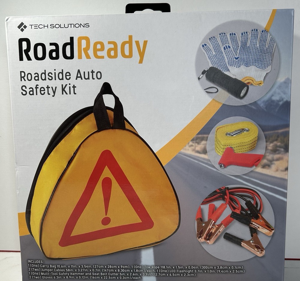 Tech Solutions Road Ready Roadside Automobile Safety Kit / Emergency Kit