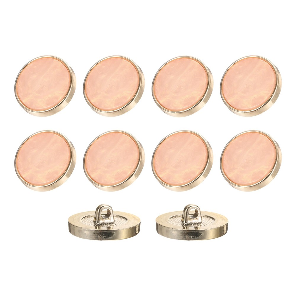 10Pcs Round Button, 23mm/0.9" Resin Decorative Pattern Button, Light Pink