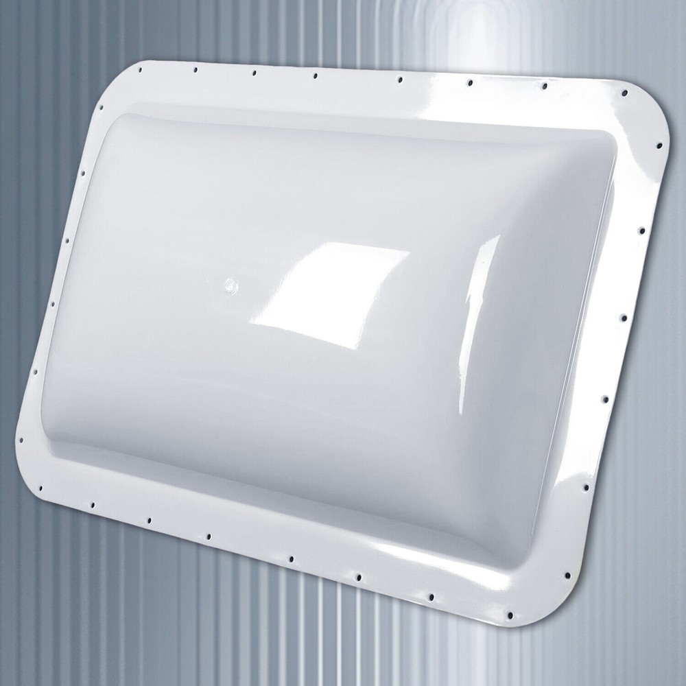 RV Camper Skylight Exterior Cover 25.8"X17.8"X4.5" Roof Top White Plastic