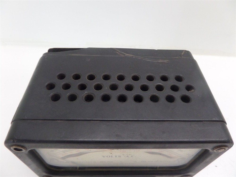 Vintage Weston AC Voltmeter Zero Corrector Meter Model 433 - Cracked Plastic