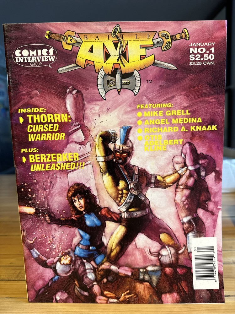 Battle Axe comic magazine #1 - Comics Interview Group publishing Very Nice!