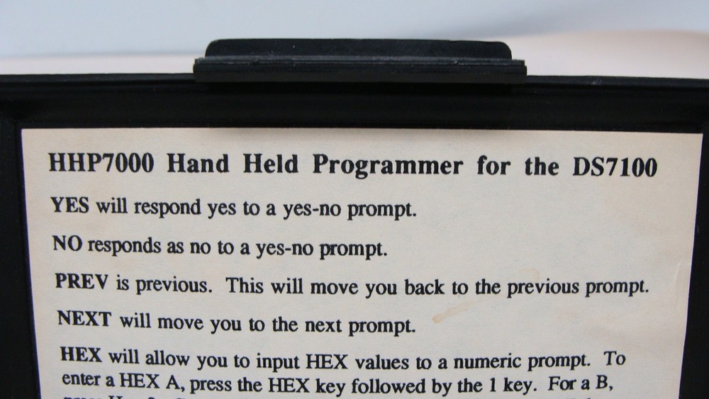 DS DETECTION SYSTEMS INTELLIGENT PROGRAMMER HHP7000 FOR 7100