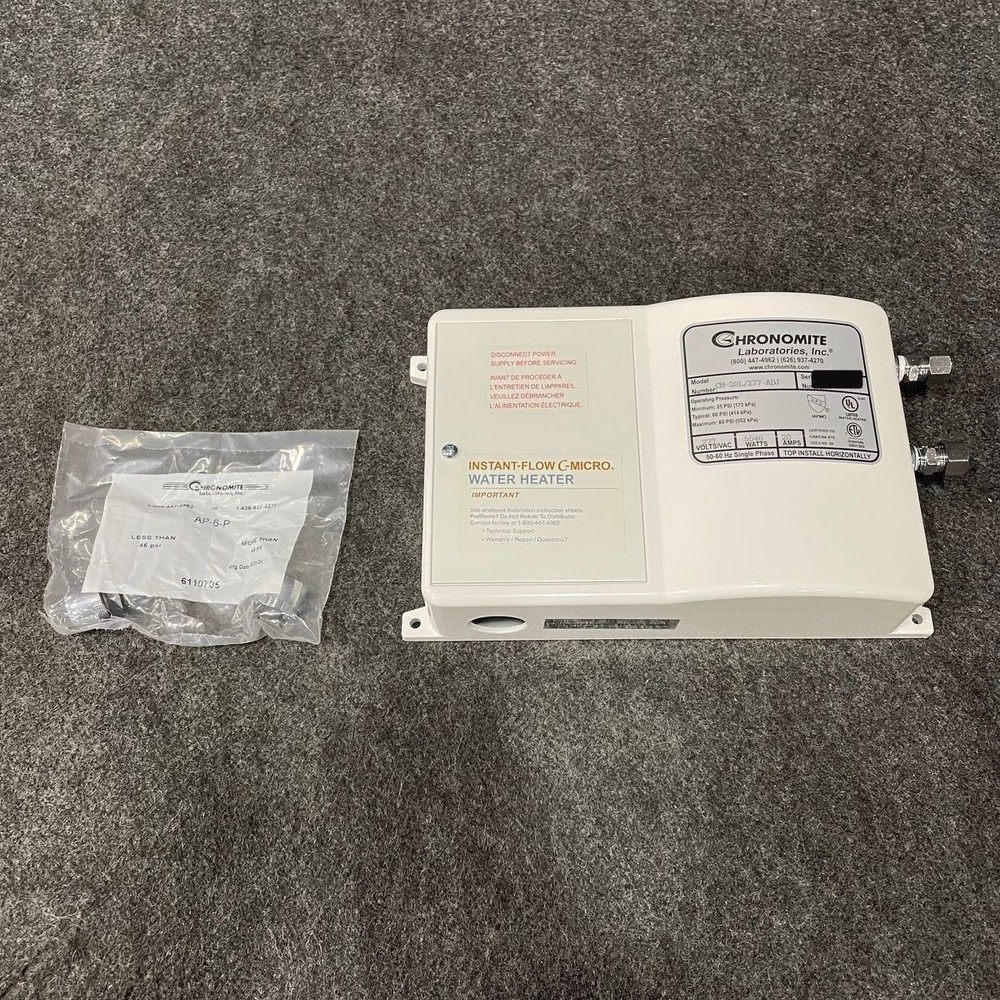 CHRONOMITE Instant Flow C Micro Point of Use Thermostatic Tankless Water Heater