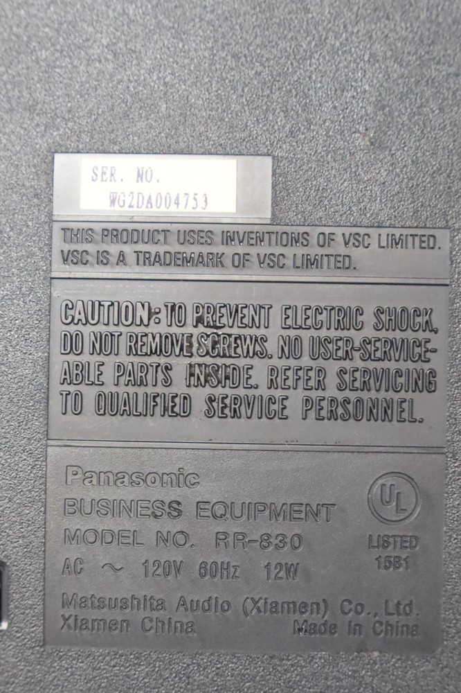 Panasonic RR-830 Desktop Standard Cassette Transcriber/Recorder Tested