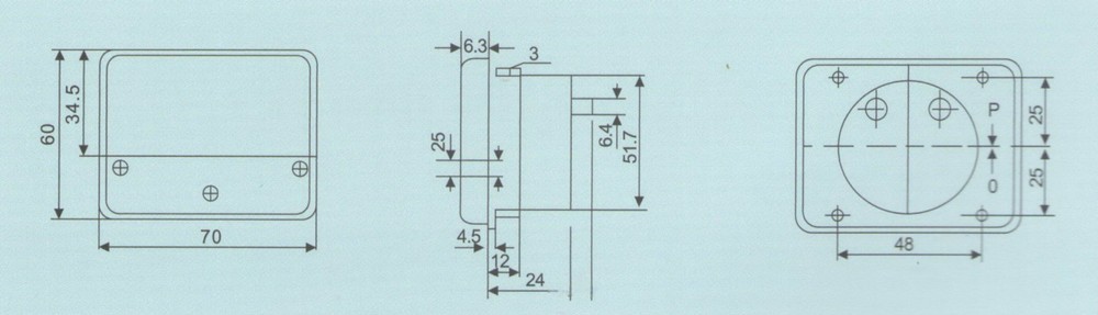 AC 0-300V Analog Voltmeter Analogue Voltage Panel Meter directly Connect 60*70