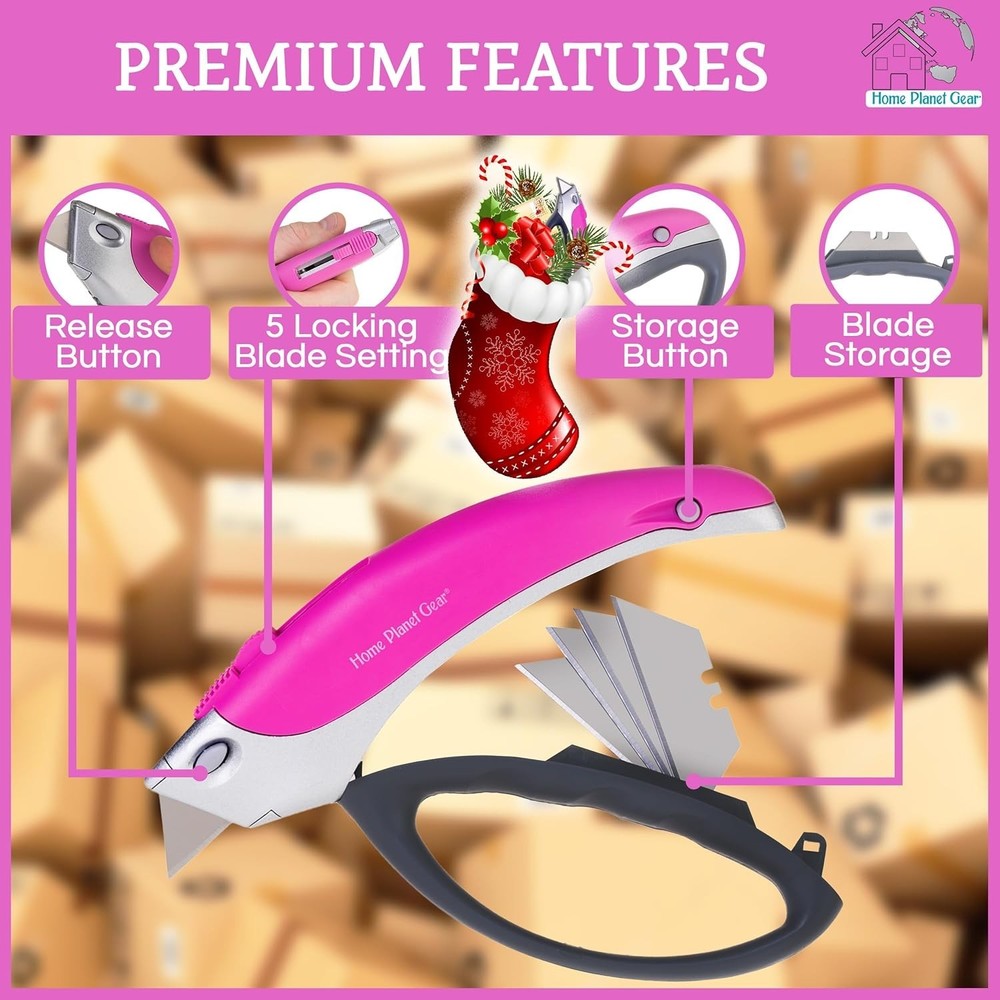 Sharp Retractable Utility Knife - Ergonomic Design