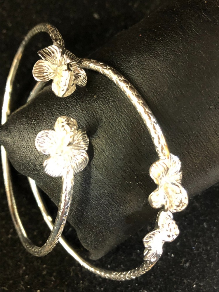 sterling silver .925 ,west indian bangle bracelet set
