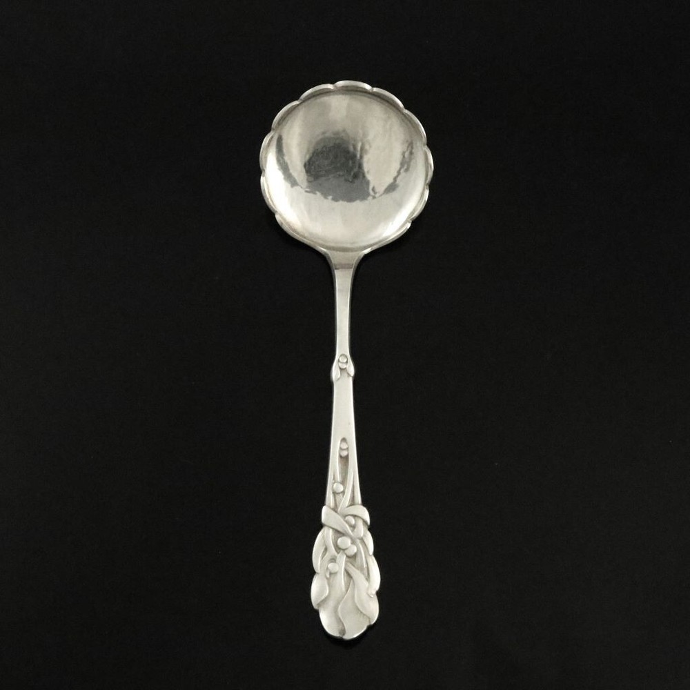 Heimbürger Silver Canapé Server, S - Mistletoe / Mistelten