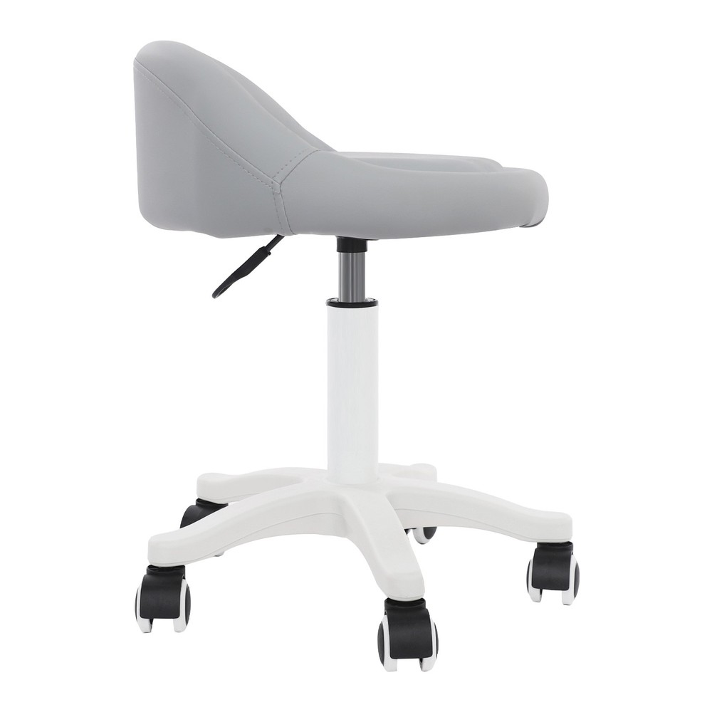 Adjustable Beauty Salon Chair Rolling Stool Rolling Stool with Low Backrest