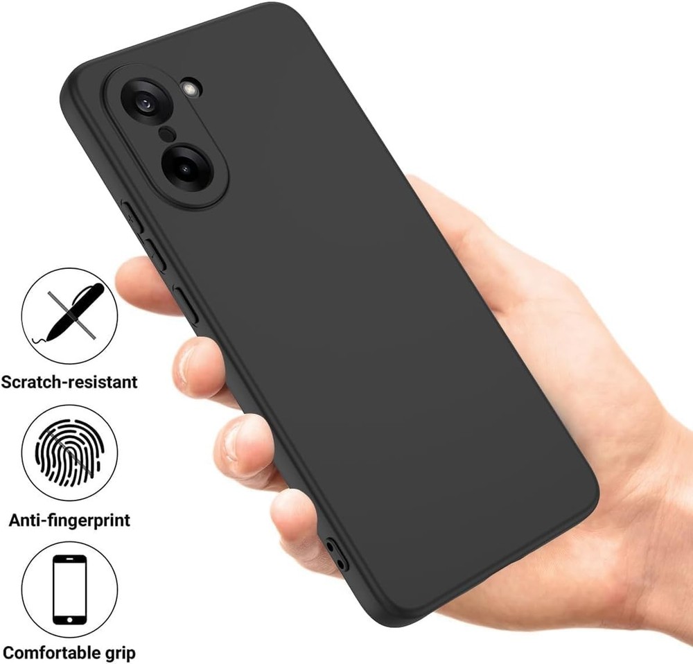 for BLU X5+ Phone Case with with 2 Pack Screen Protector, Shockproof Black-Scr
