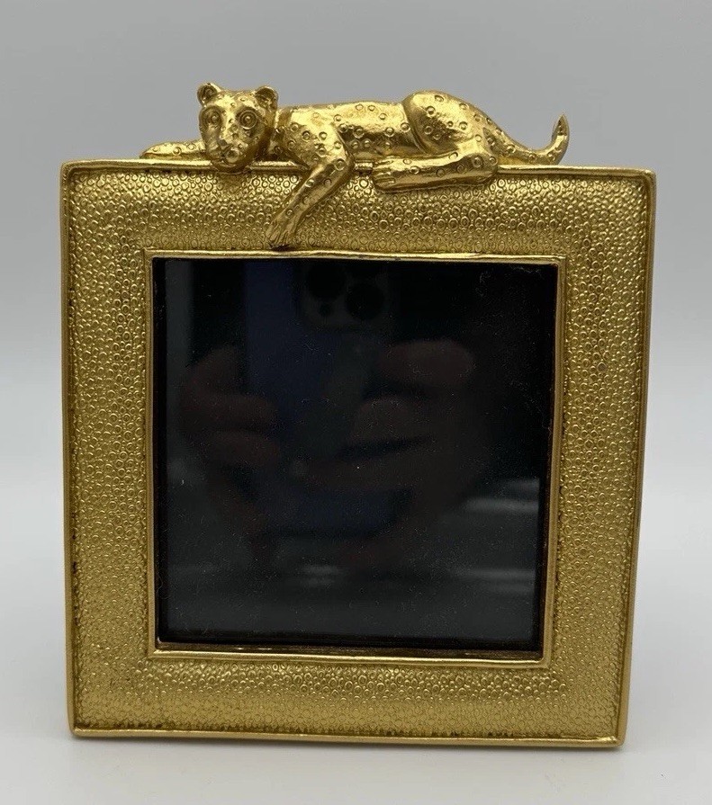 Modern Gold Leopard Small Photo Frame