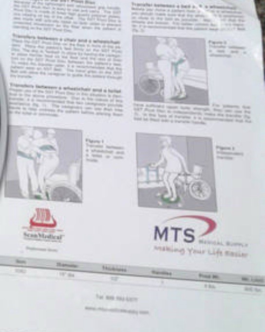 Safty Sure Pivot Transfer Disc Medical Device