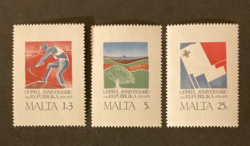 Malta Scott #501-3 never hinged