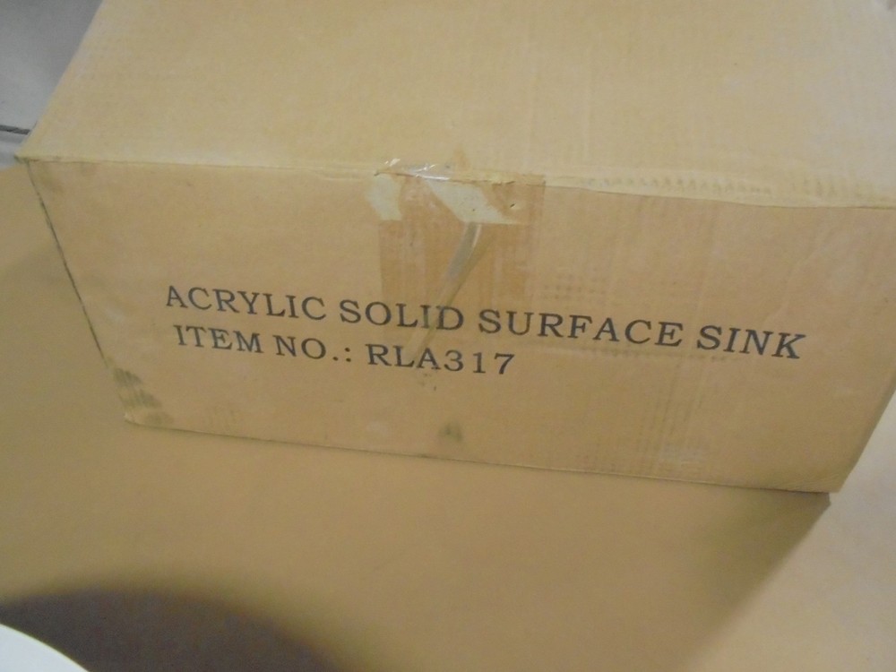 BASIX INTERNATIONAL ACRYLIC SOLID SURFACE MARINE SINK 17 ½” ROUND