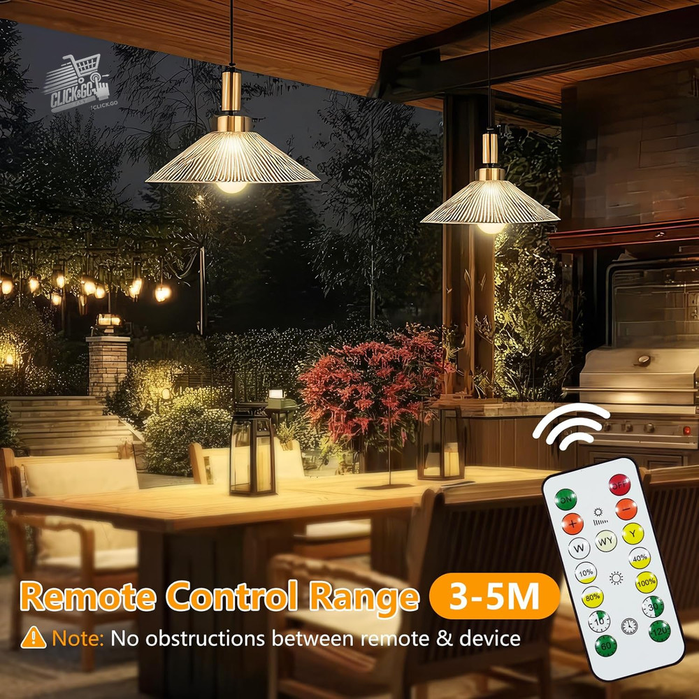 4 Pack LED Bulbs E27 Rechargeable Battery Emergency Dimmable Remote Control