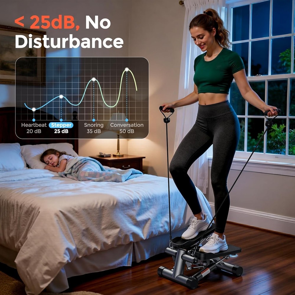 Stair Stepper,Twist/Mini Stepper for Exercise at Home,Step Machine with Resis...