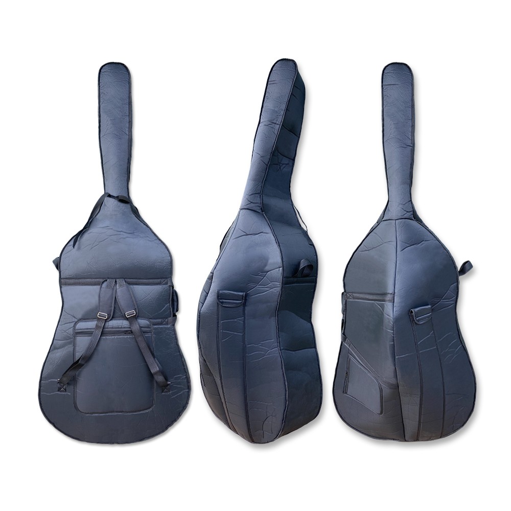 3/4size Upright Double Bass Soft Bag Strong Nylon Cloth shoulder strap practical
