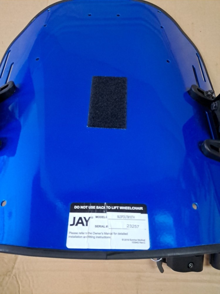 Sunrise Jay J3 Solid Wheelchair Back With Cushion & Quick Release Hardware