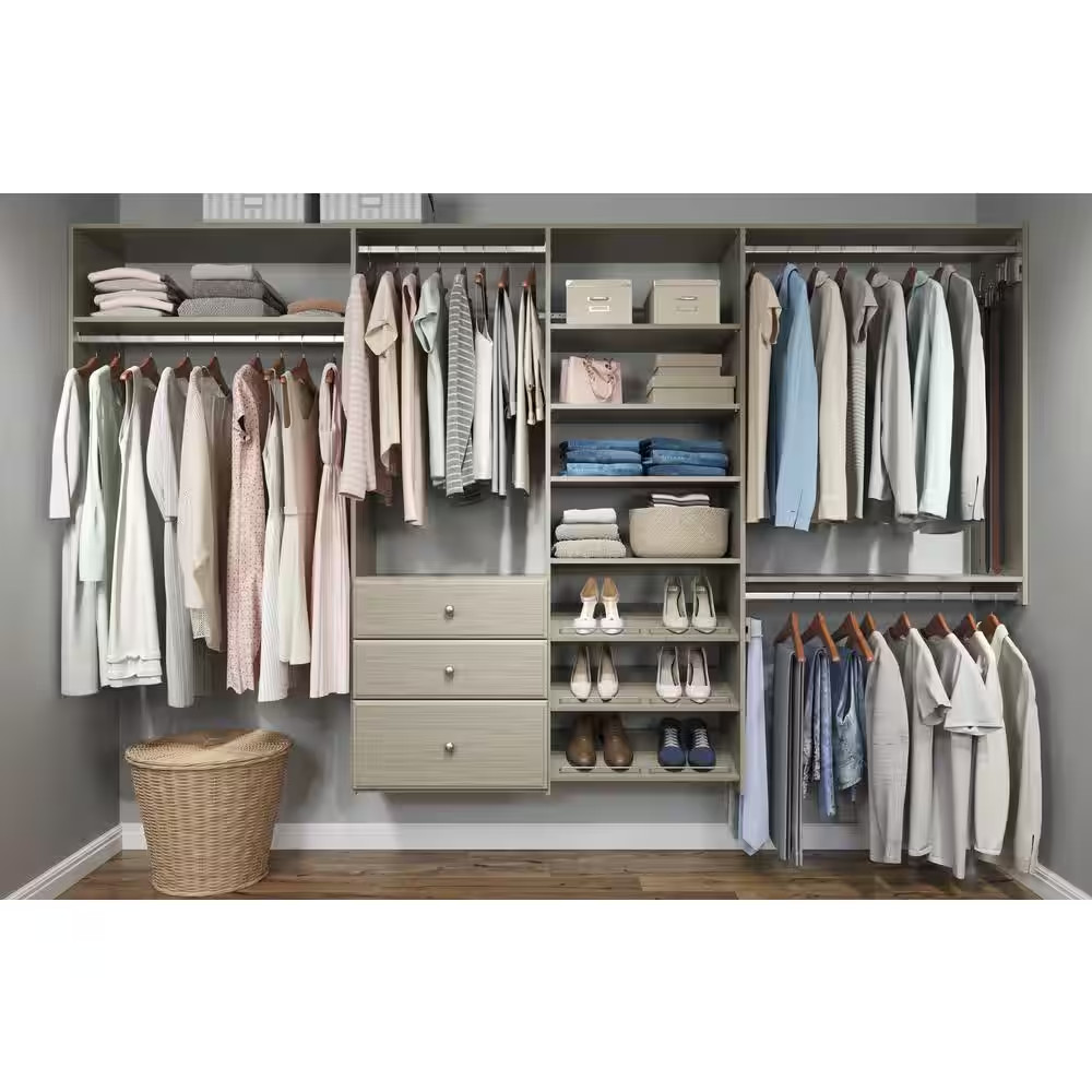 Sliding Tie Rack Organizer 20 Hook Pull Out Rustic Gray Storage Scarf Holder