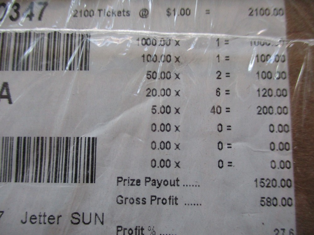 Cow-A-Bunga - NEW Sealed - Pull Tickets/Tab For Collectors/Amusement