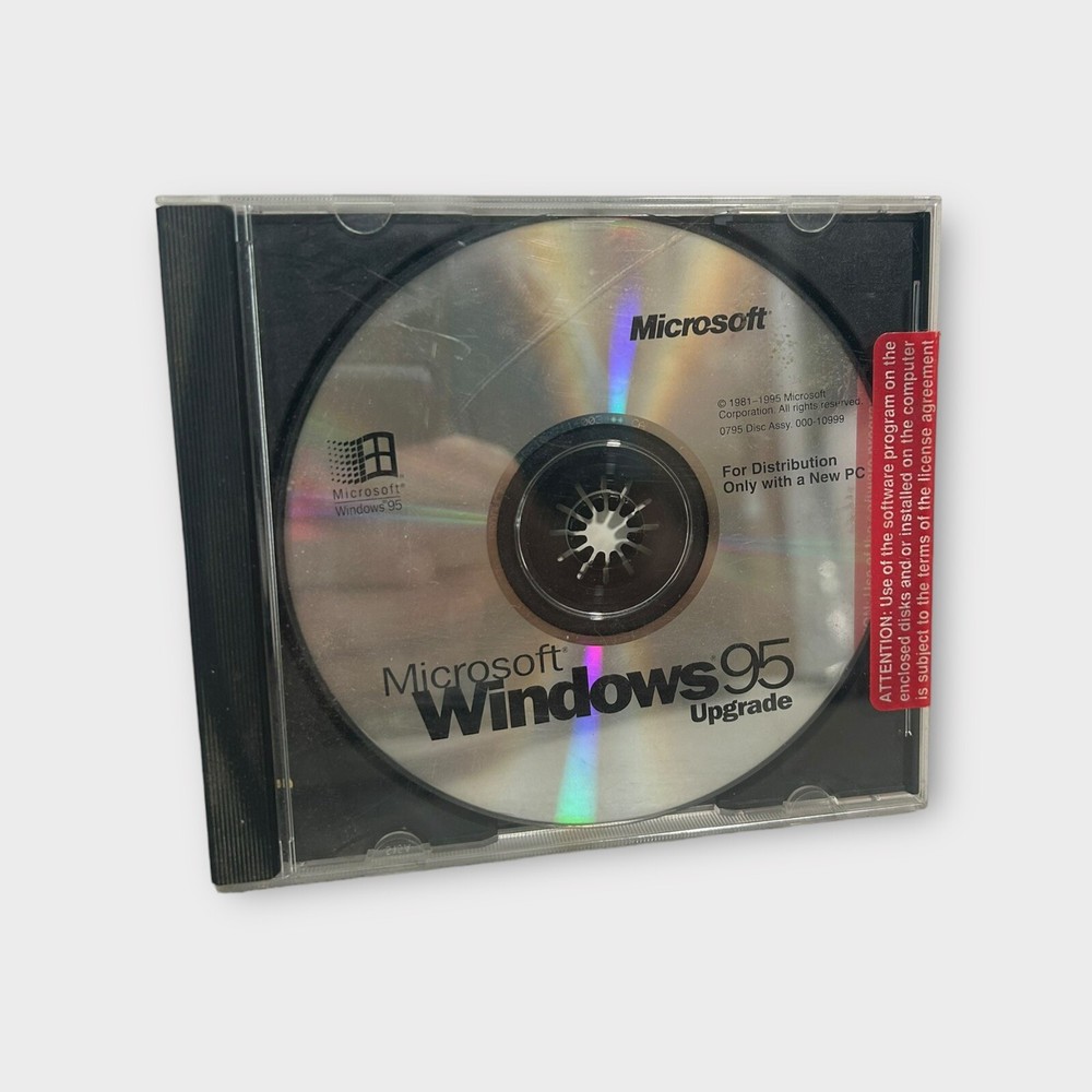 MIcrosoft Windows 95 Upgrade Disc No Product Key