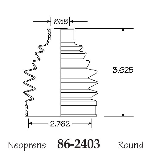 Inner & Outer CV Axle Boot for Subaru Tribeca Front 2008-2014