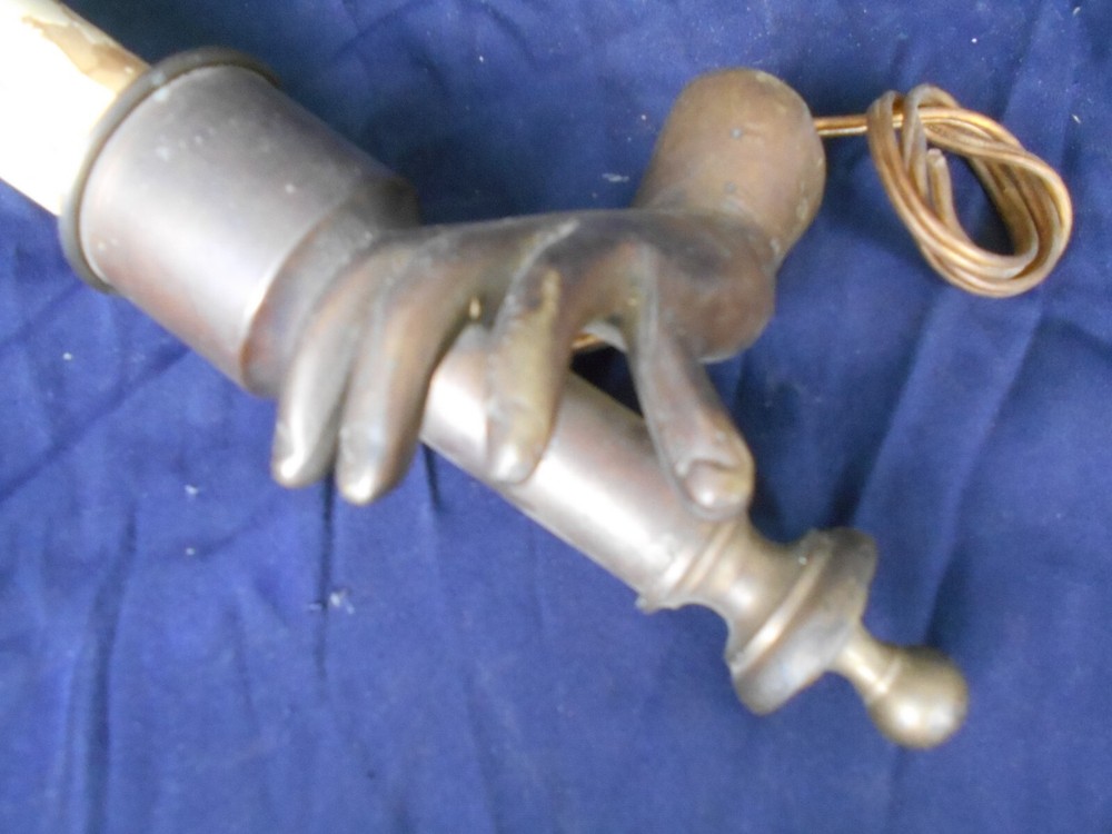 SOLID BRASS HUMAN HAND SINGLE WALL SCONCE REMNANT