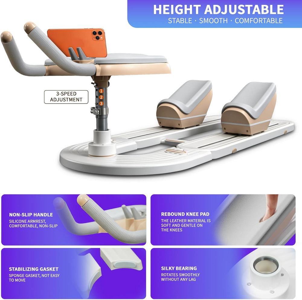 Spine Twist and Stretch Trainer, Detachable Back Stretcher Machine, Adjustable E