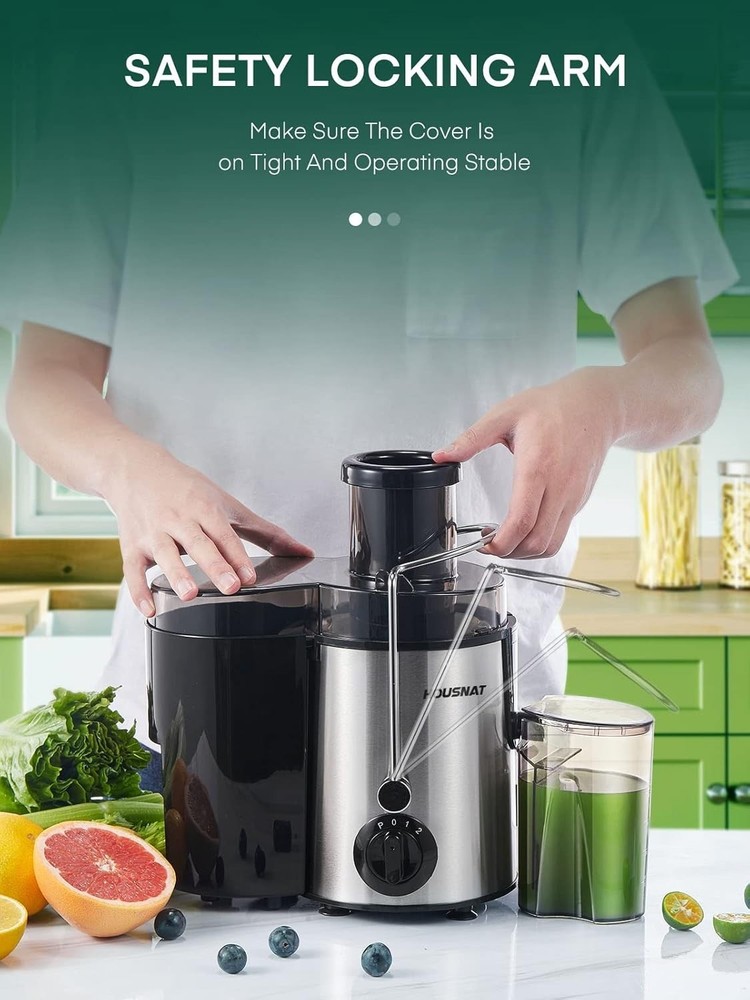 400W Whole Fruit Juicer Machine with 3-Speed Settings for Quick Fresh Juice