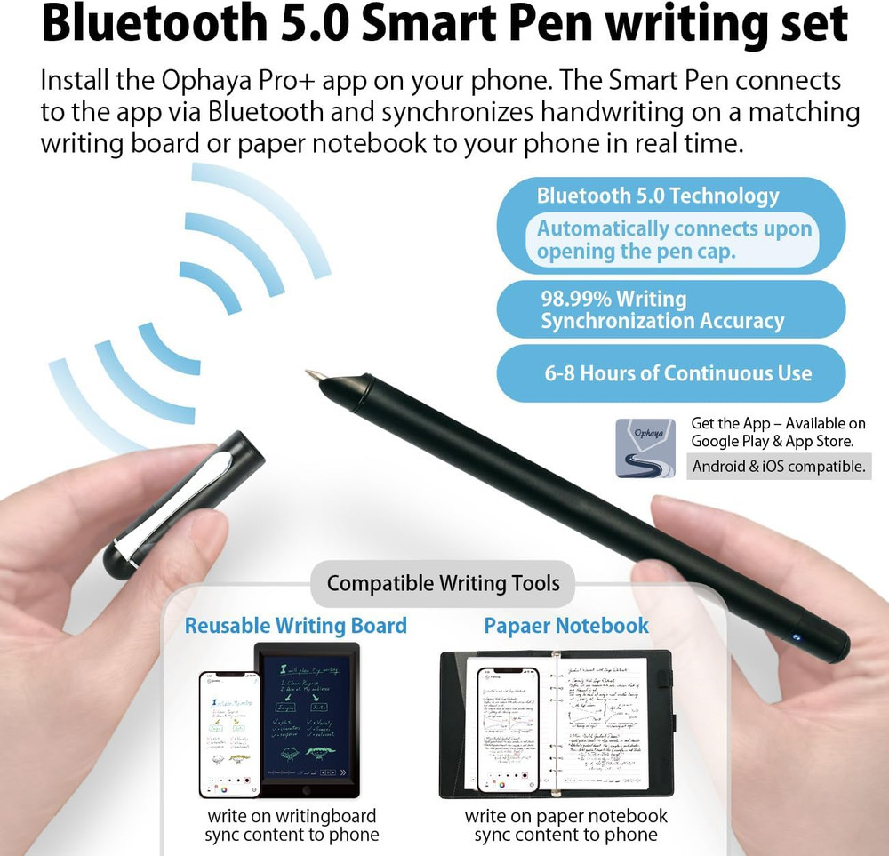 Smart Sync Pen for Note Taking with Notebook and Writing Board,Real-Time Sync fo