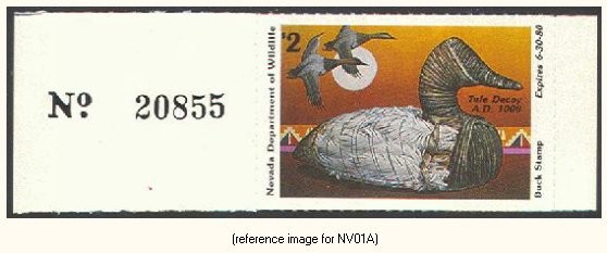 D2K Nevada Duck Stamp 1979 $2.00 w/#tab