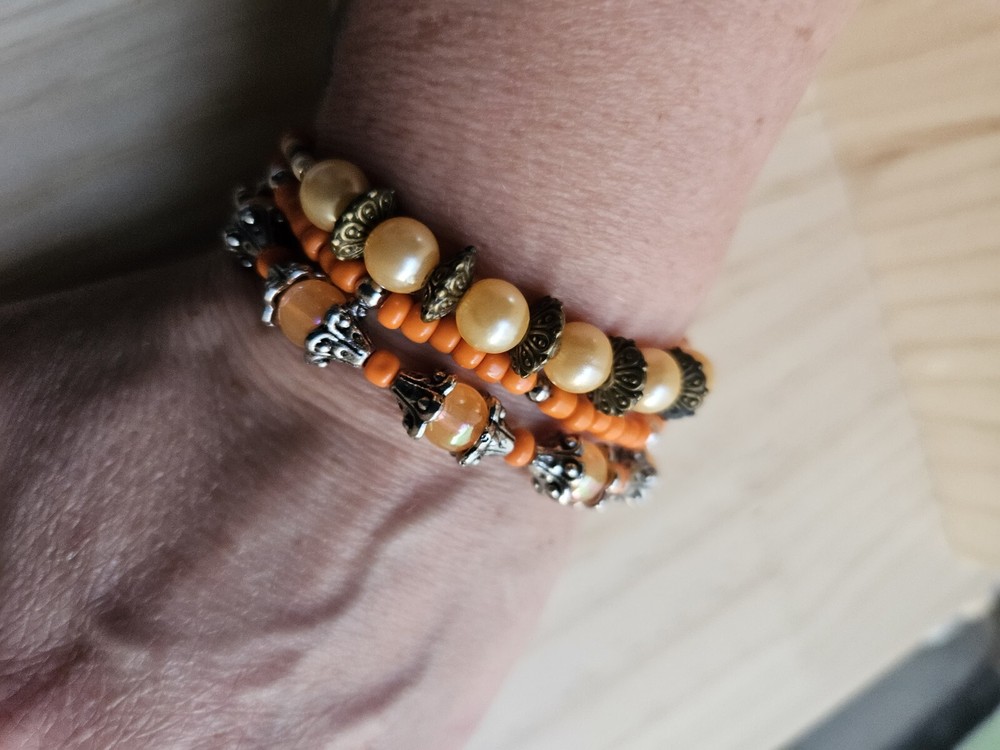 Fall Handmade Stretchy Bracelet Set Of 3