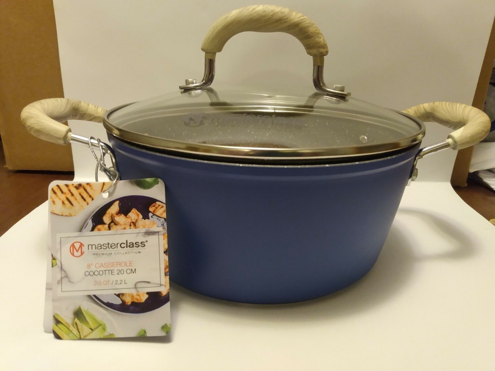 Master Class Premium 8 Inch 2.3 QT Casserole Blue