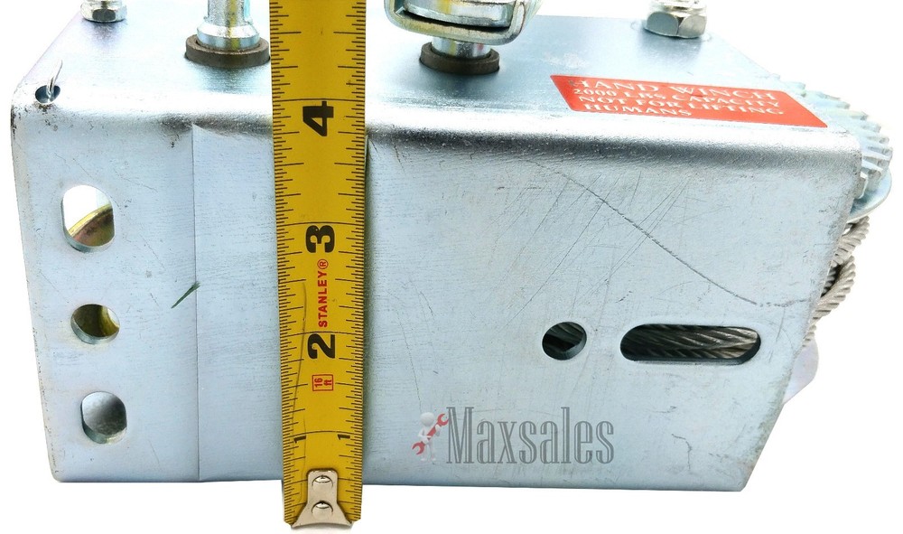 Heavy Duty 2000LBS HAND CABLE WINCH FOR AUTO BOAT TRAILER TOOL TOW PULLER