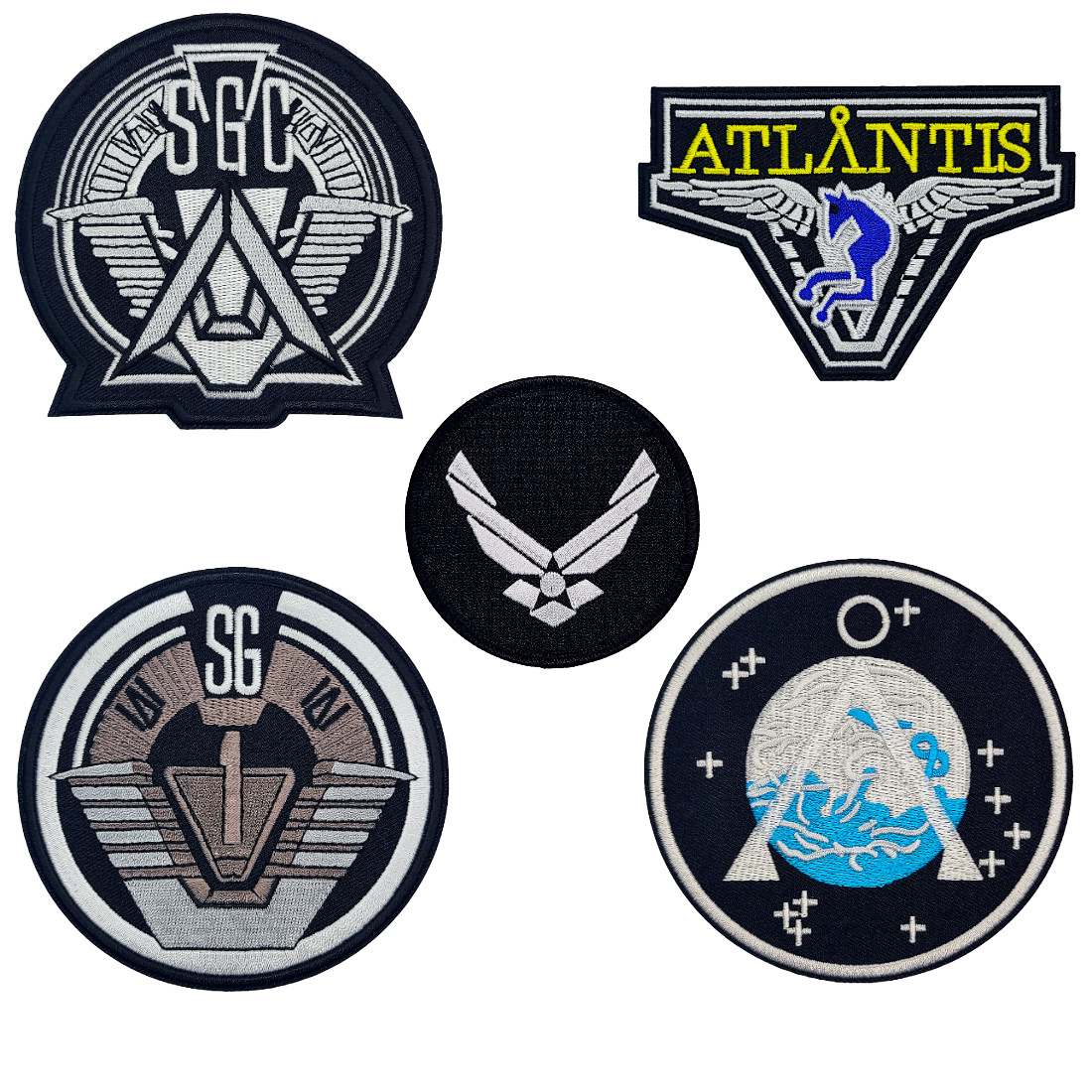 STARGATE SG-1  Costume Patch  -5pc Bundle - Iron on Sew on